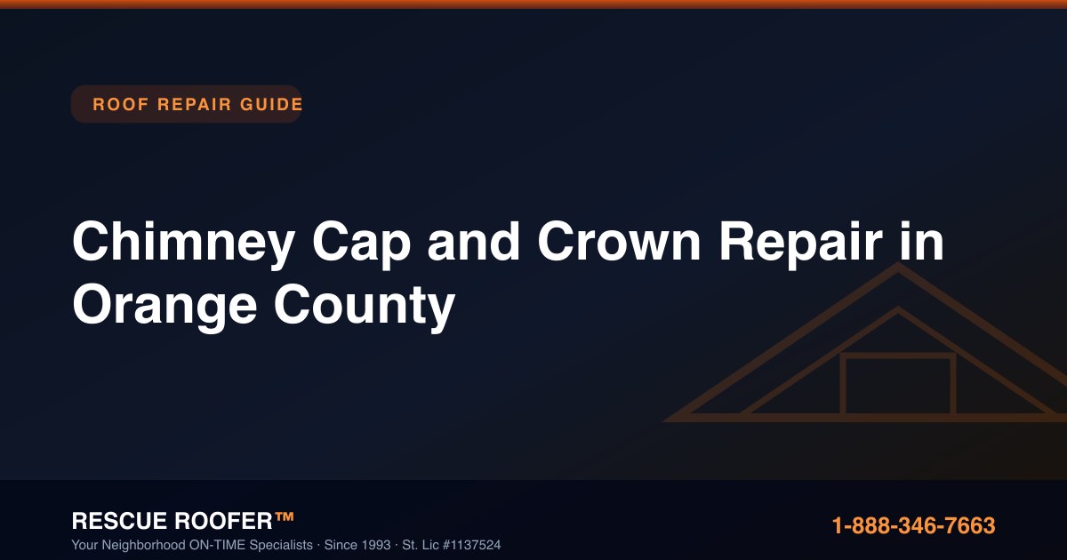 Chimney Cap and Crown Repair in Orange County