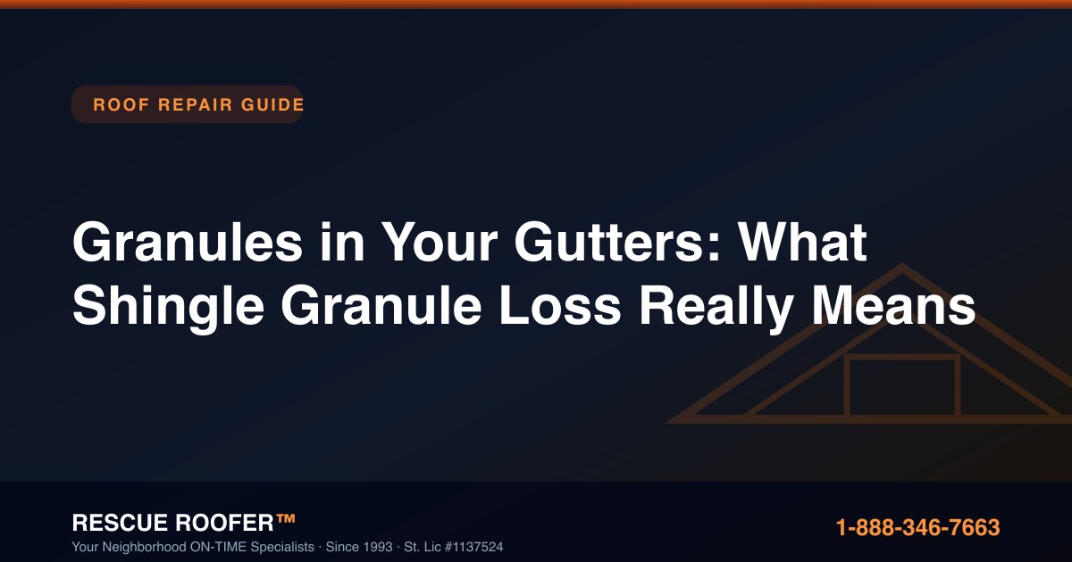 Granules in Your Gutters: What Shingle Granule Loss Really Means