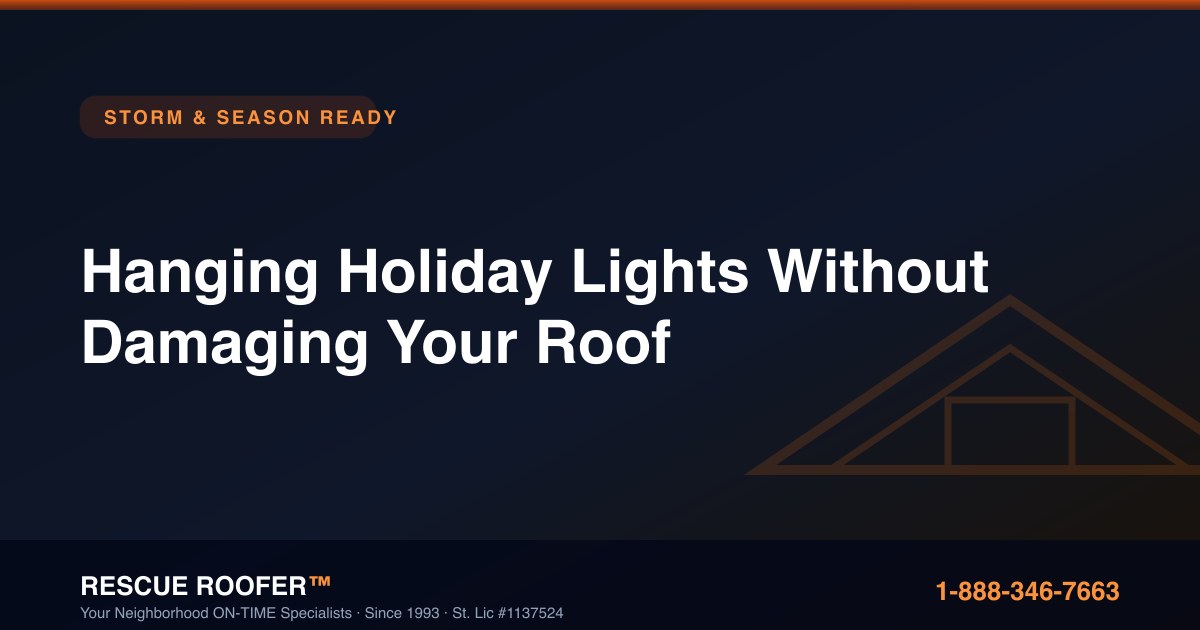 Hanging Holiday Lights Without Damaging Your Roof