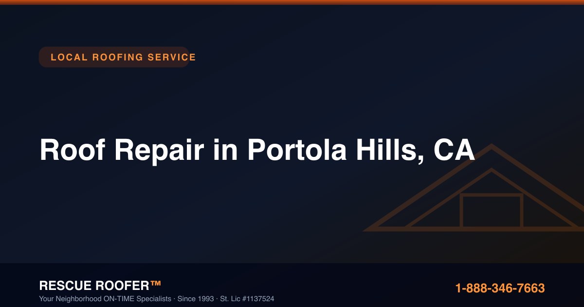 Roof Repair in Portola Hills, CA