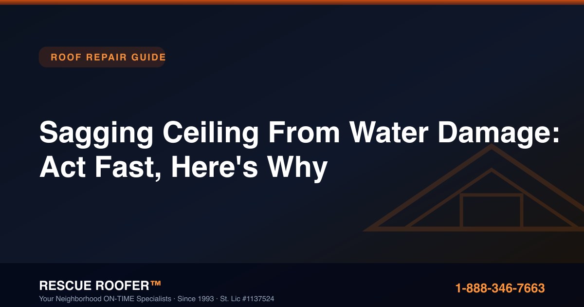 Sagging Ceiling From Water Damage: Act Fast, Here's Why