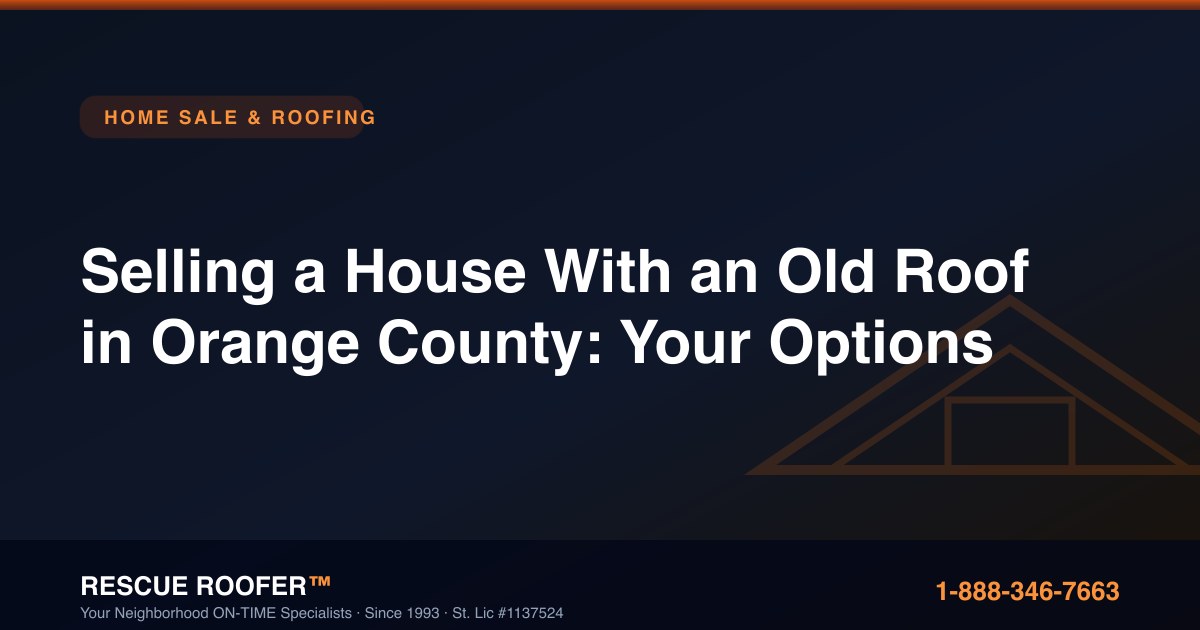 Selling a House With an Old Roof in Orange County: Your Options