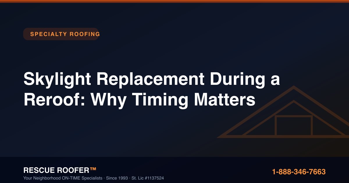 Skylight Replacement During a Reroof: Why Timing Matters